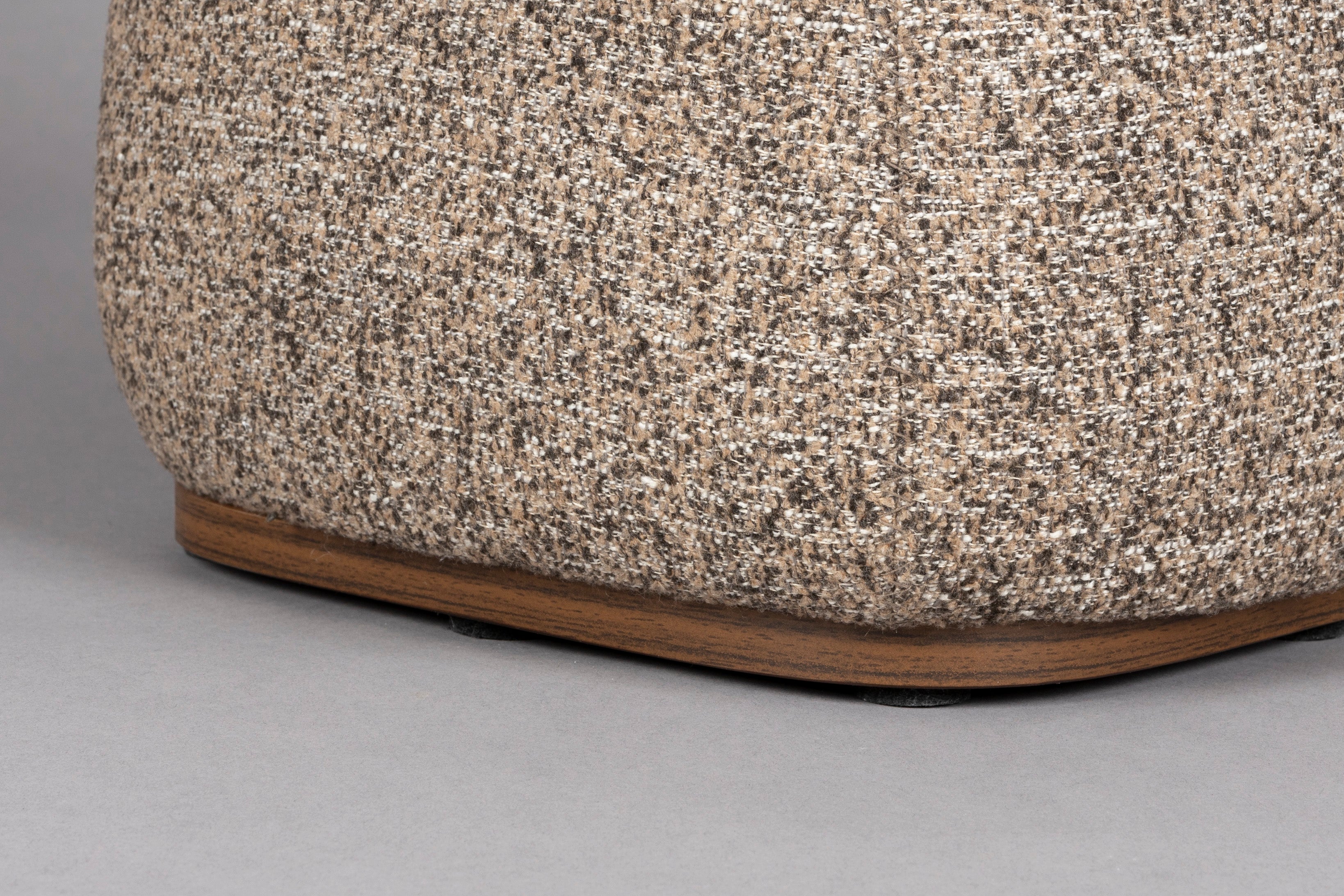 Dutchbone Shelly Cinnamon Boucle & Wood Side Table